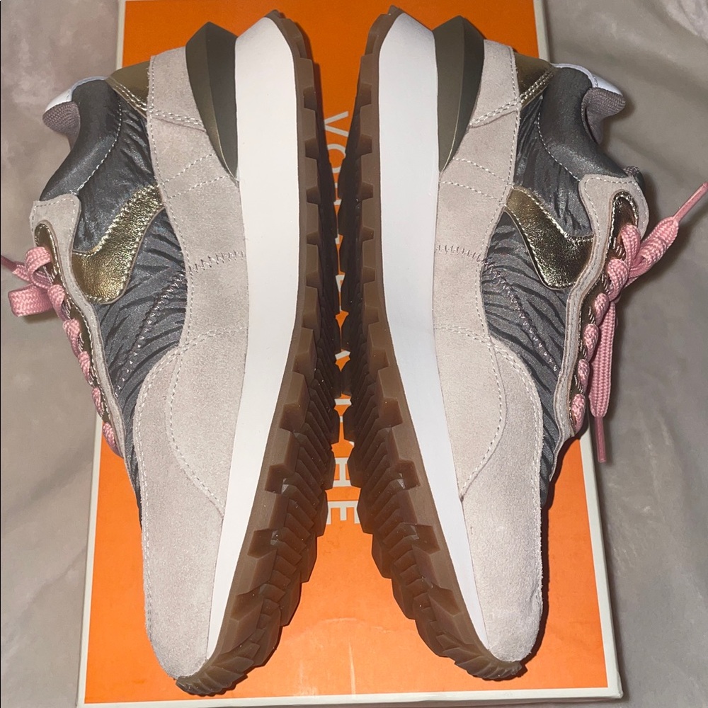 NWT VOILE BLANCHE QWARK HYPE WOMAN
Suede & Technical Fabric Sneakers BEIGE-GREY - Picture 14 of 16